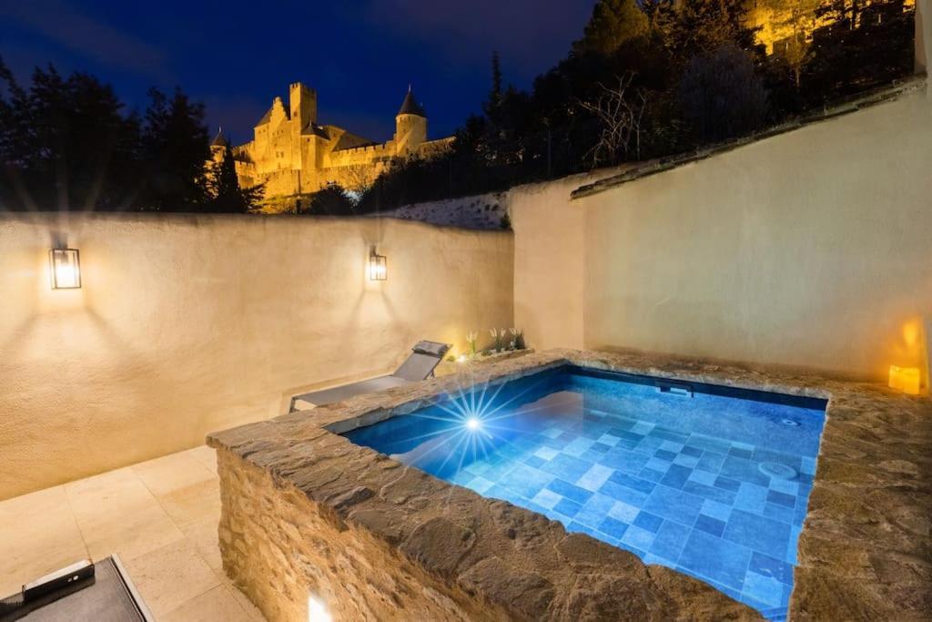 Longue Vie A La Reine - Piscine - Chateau Carcassonne Exterior foto